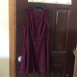 Adorable burgundy lace dress